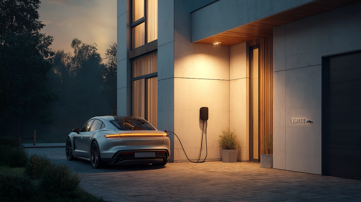 EV charging levels in daily life with an electric car charging at home EV charging levels in daily life with an electric car charging at home