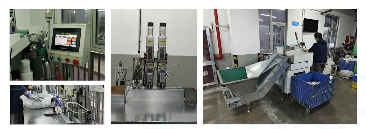 Automated inspection and sorting station for screening machined parts by dimension